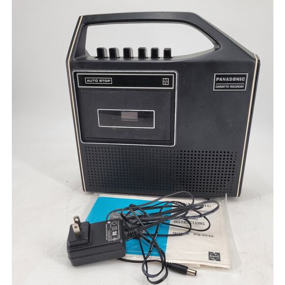 Panasonic Portable AC/DC Cassette Recorder with Adapter and Instructions - Picture 1 of 10